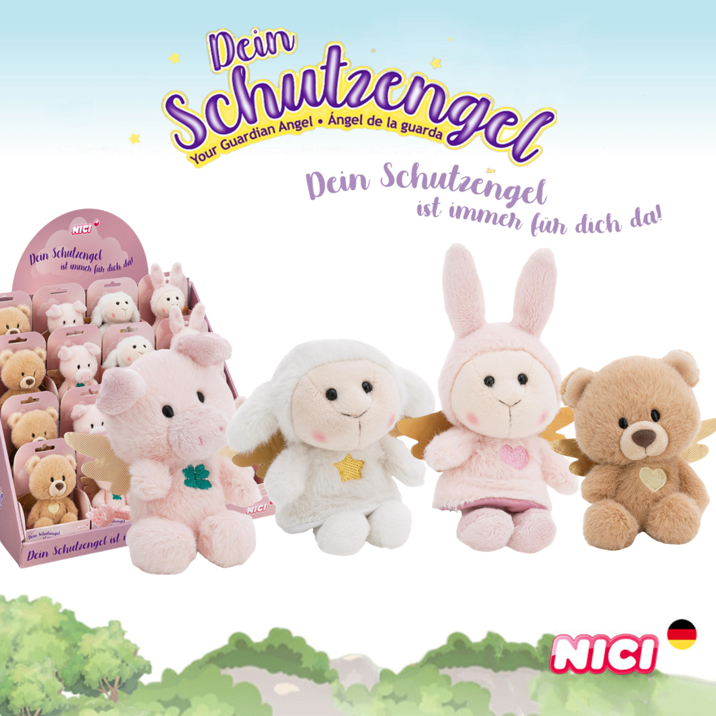 德国NICI守护天使系列羊兔熊猪