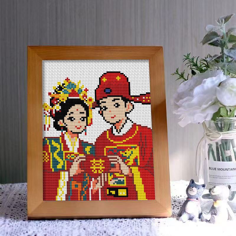 情侣十字绣2026新款客厅亲亲相爱手工diy520送礼物小件男女朋友