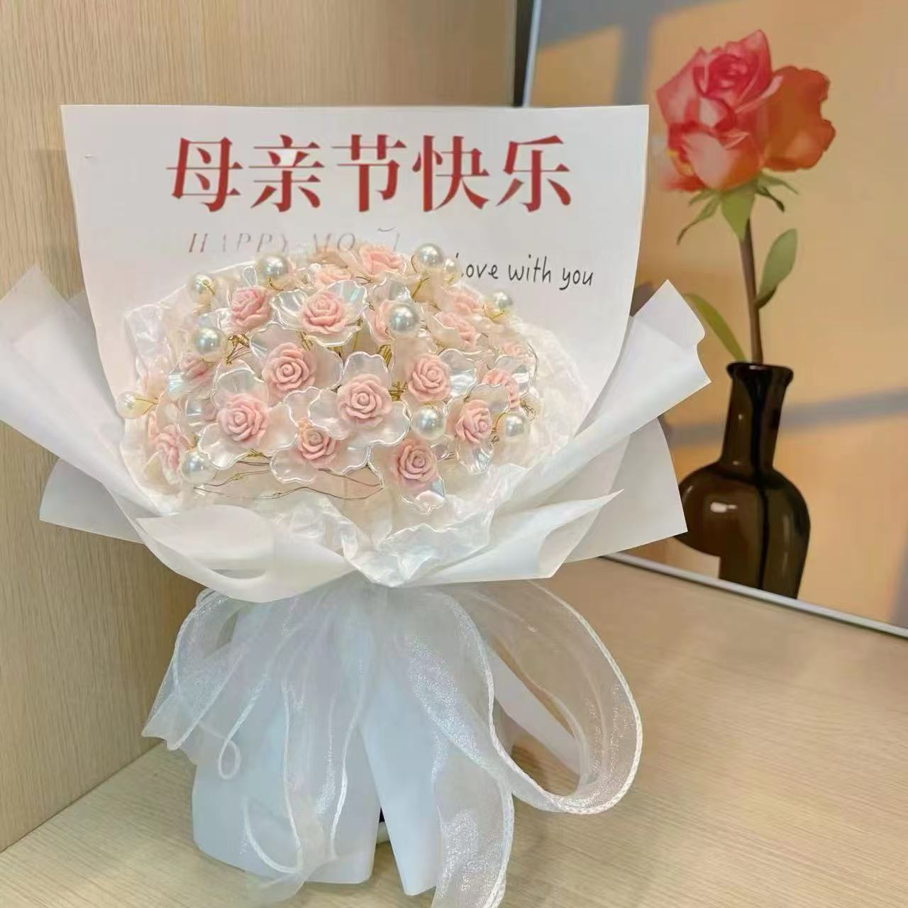 520情人节母亲节送礼DIY手工制作玫瑰花永不凋谢永生花材料包