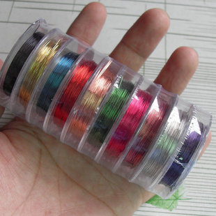 彩色铜丝线红色绿色蓝色铜线 发簪绕线串珠引线diy手工材料