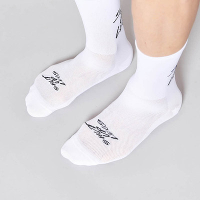 德国捏手指 FINGERSCROSSED骑行袜SHUT UP LEGS BLACK white袜子
