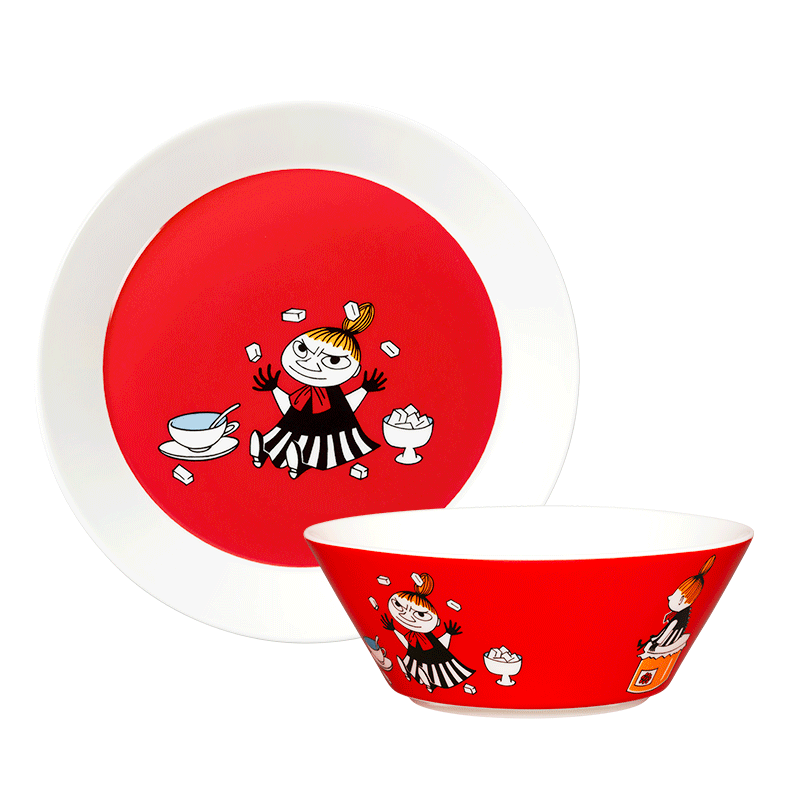 姆明进口下午茶单个釉中彩餐具