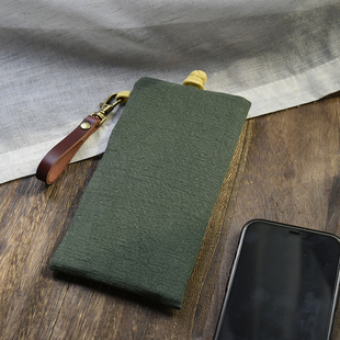 素白之喜可拆卸 质感牛皮提手 素雅色调手机包袋适用于苹果15华为