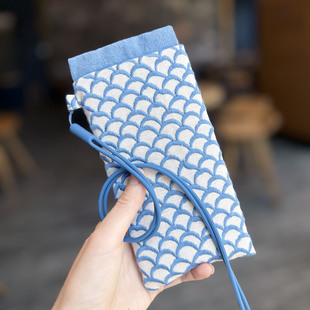 挂脖眼镜袋 布艺轻便太阳眼镜保护套近视眼镜收纳包抗压加厚