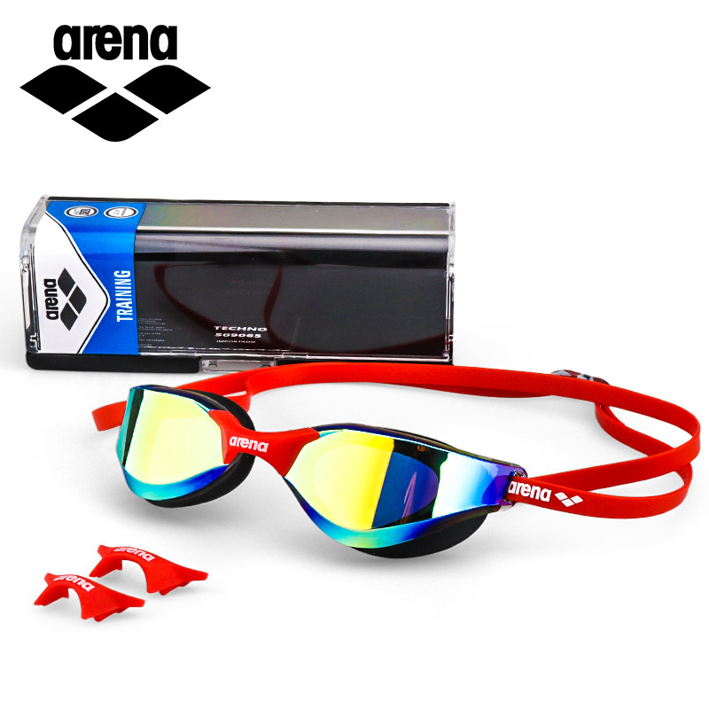 arena Arena swimming goggles adult racing swimming goggles HD anti-fog waterproof electroplated swimming goggles for men and women
