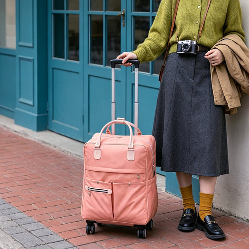 双肩背拉杆包轻便出行旅游包
