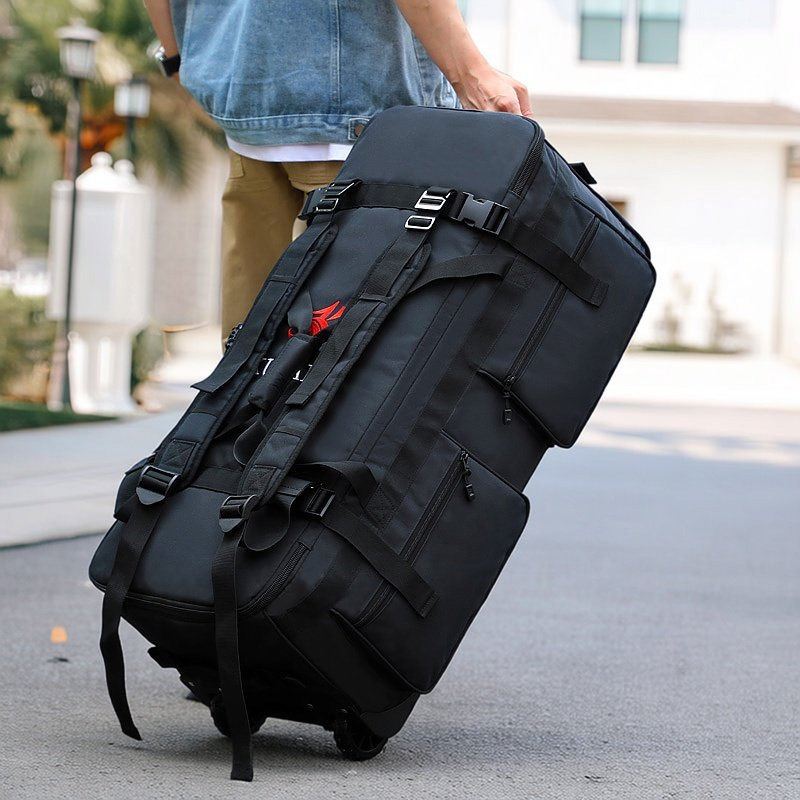 学生住校行李包大容量超大带轮旅行包航空托运行李袋折叠收纳背包