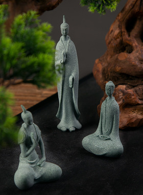 中式北魏佛像微景观鱼缸