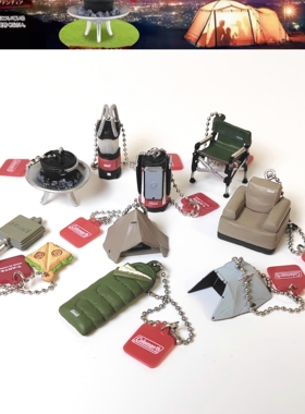 正版扭蛋散货T-ARTS多美微缩场景Coleman科勒曼户外露营挂件摆件