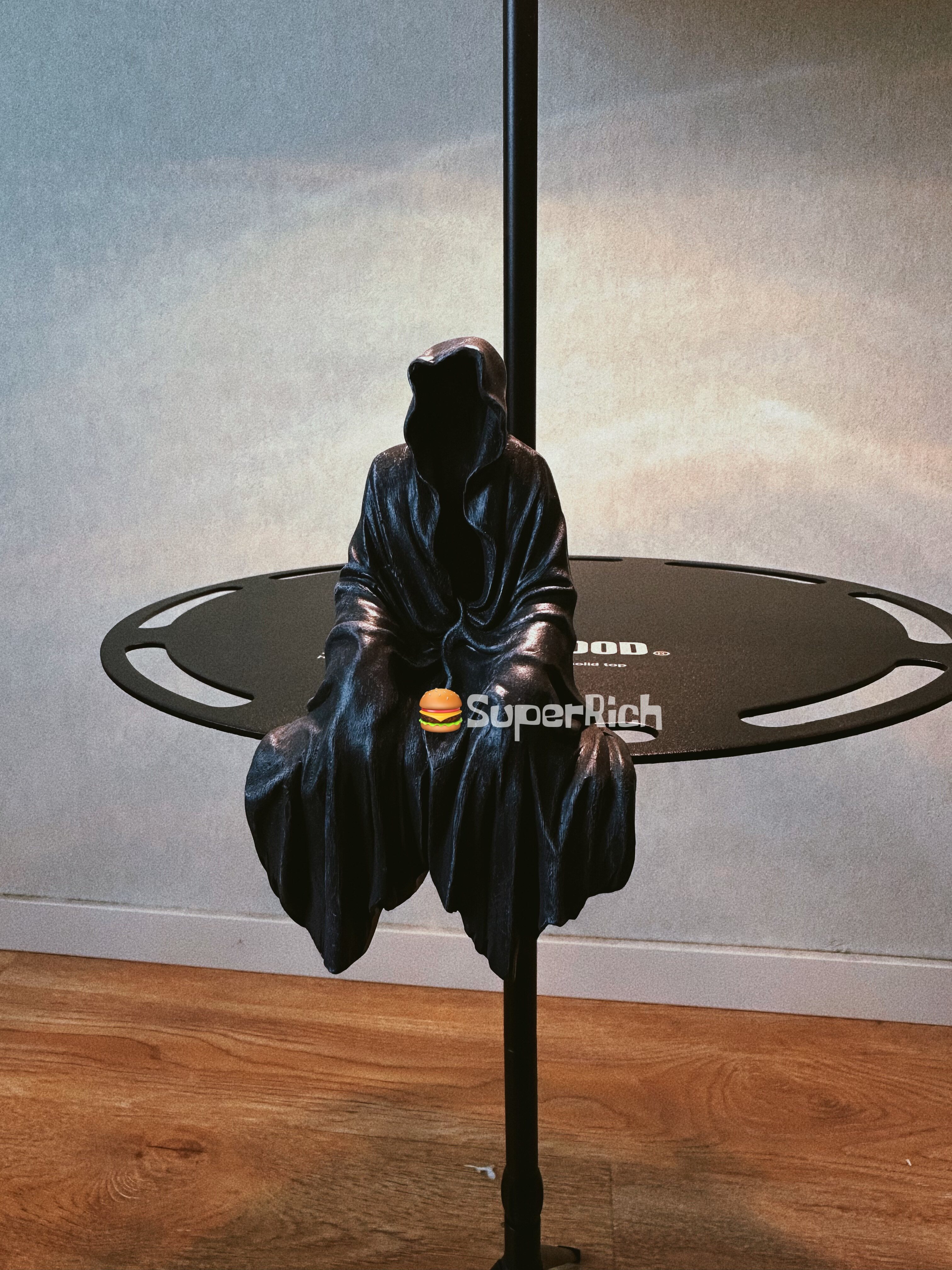 包邮nbhd暗黑摆件装饰品家居露营酷帅恶魔黑衣人石膏像浴缸装饰桌