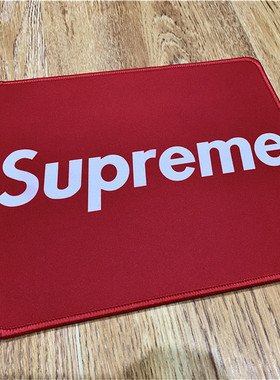 包邮supreme鼠标垫黑色红色纯色精密封边橡胶发泡潮牌时尚耐用