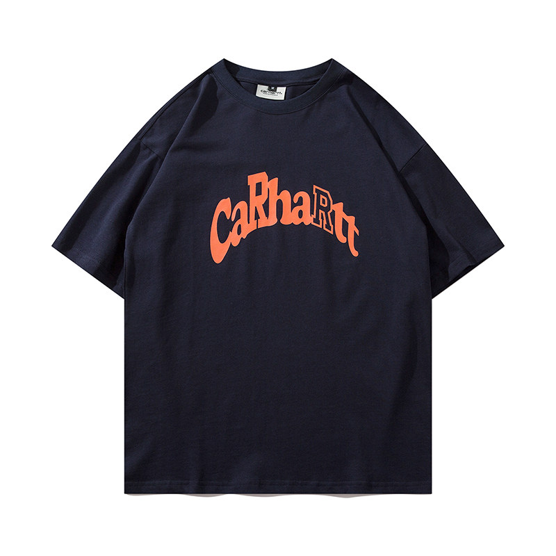 thumbnail for Summer Caha simple American street loose shirt men's and women's trendy couple short-sleeved T-shirt