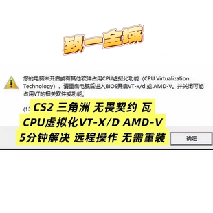 CS2三角洲无畏契约瓦vt-x/d未开启CPU虚拟化问题解决ACE报错