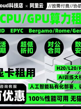 阿里云/H20 L20 PPU/GPU显卡算力租用/AI深度学习/deepseek大模型