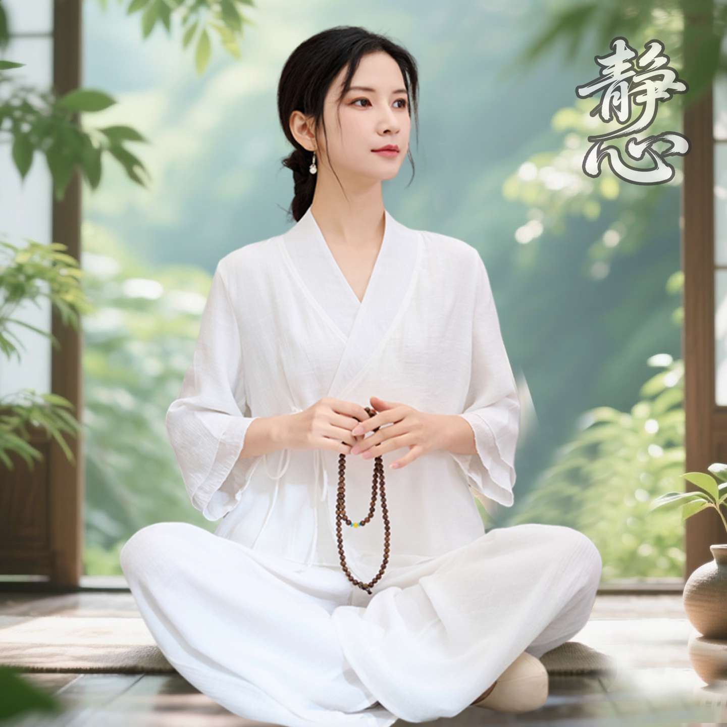 寺院拜佛素衣禅修服棉麻