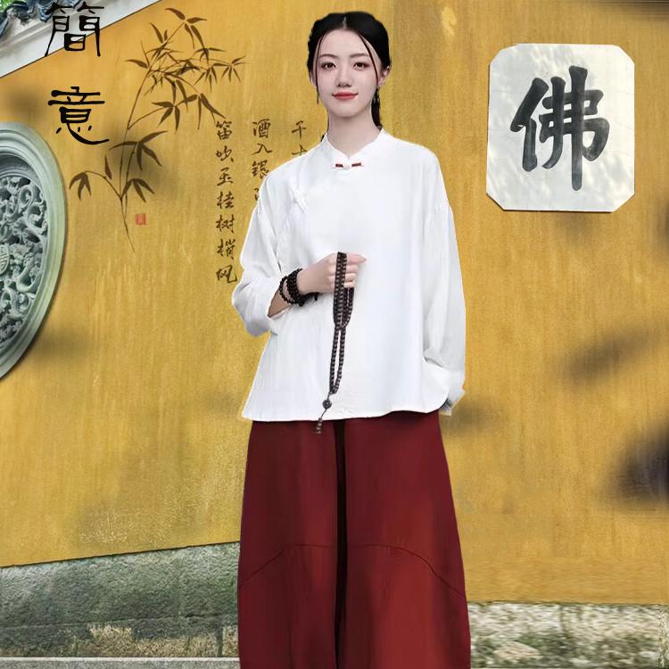 夏季新款棉麻禅意佛系图片