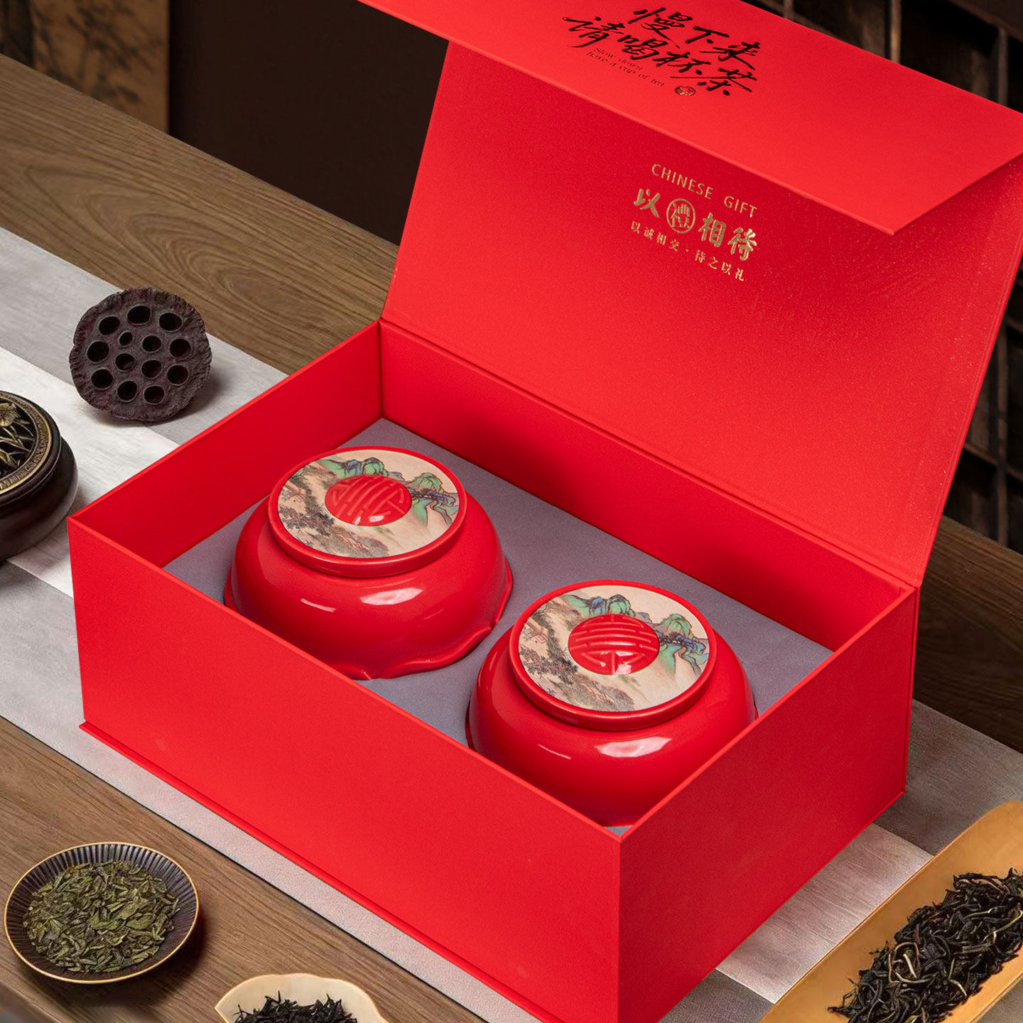 高档陶瓷罐茶叶包装盒空礼盒红茶铁观音金骏眉半斤装礼盒空盒定制,餐饮具,茶叶罐,淘宝优惠券,粉丝福利购,淘宝优惠卷