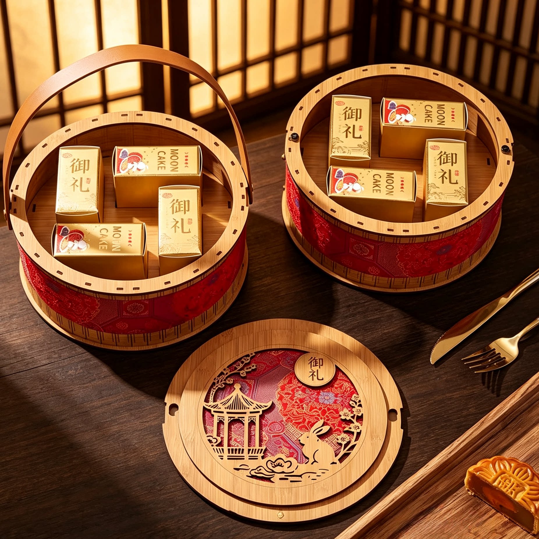 月饼礼盒空盒创意高档礼品盒8粒