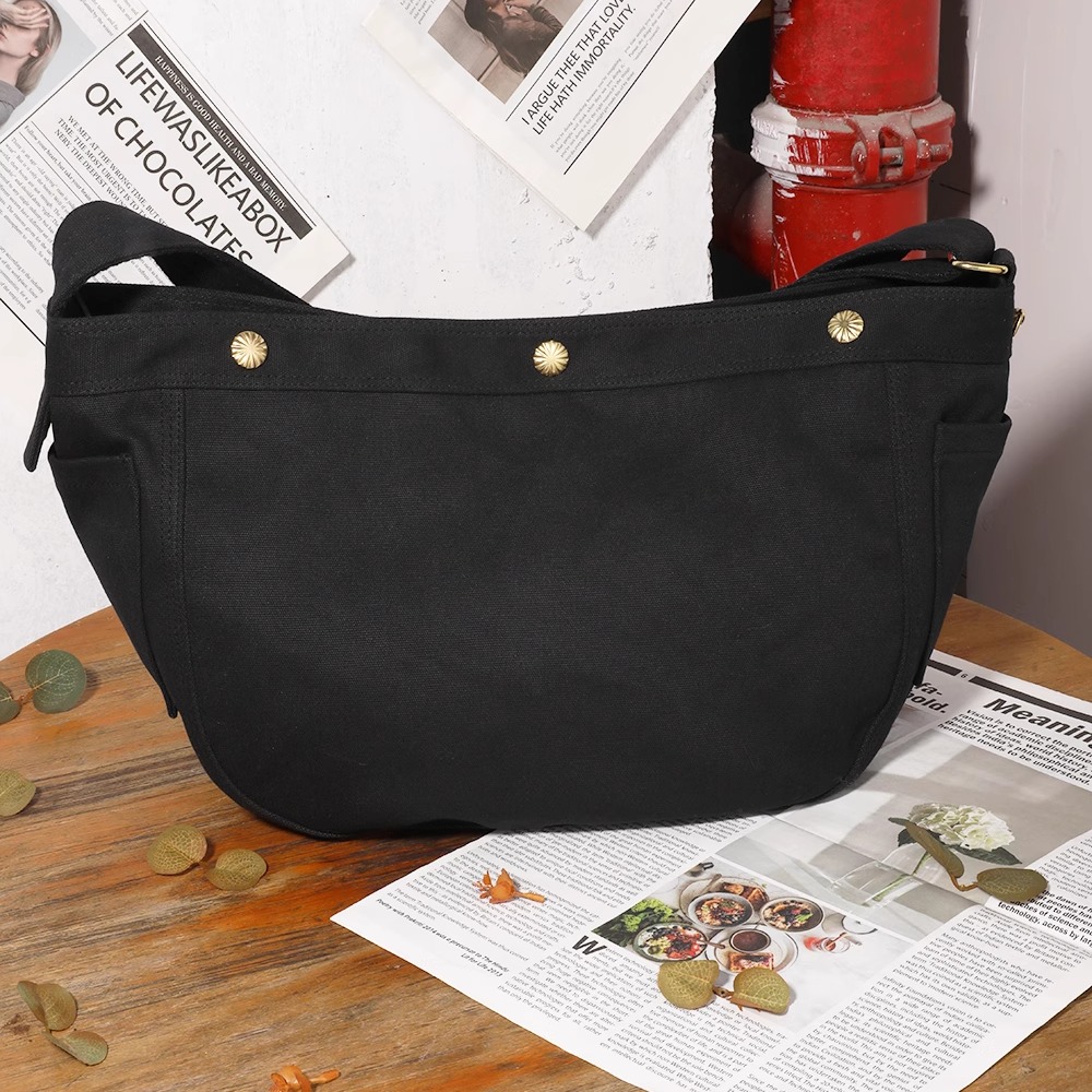 复古重磅帆布大容量报童包骑行包