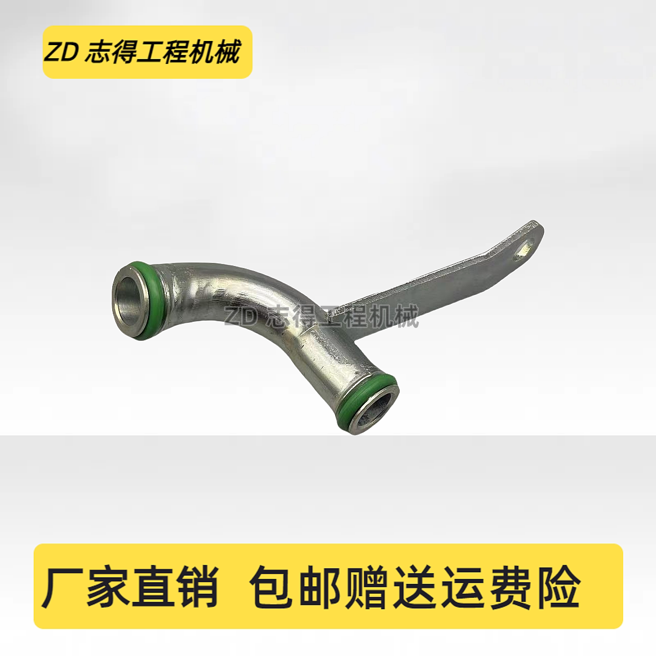 挖掘机卡特E306/307/308C/D三菱4M40发动机水泵水管弯头接头铁管图片