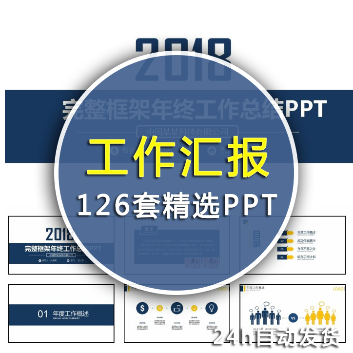企业公司高端大气工作总结ppt模板年终年度汇报告商务简约动静态
