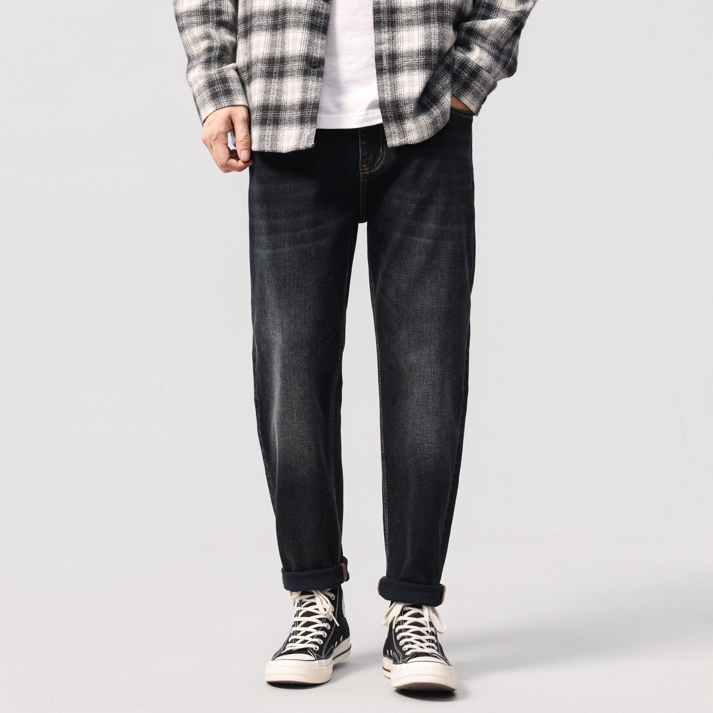 2025新款复古宽松牛仔男裤