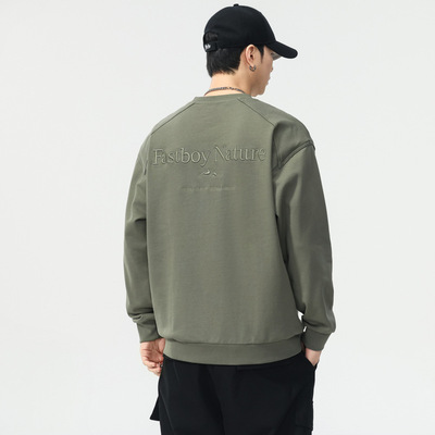 纯棉长袖针织男卫衣2025新款