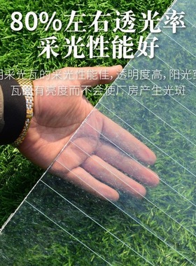 FRP采光板阳光板透明玻璃纤维树脂塑料雨棚阳光房彩钢瓦整卷30米