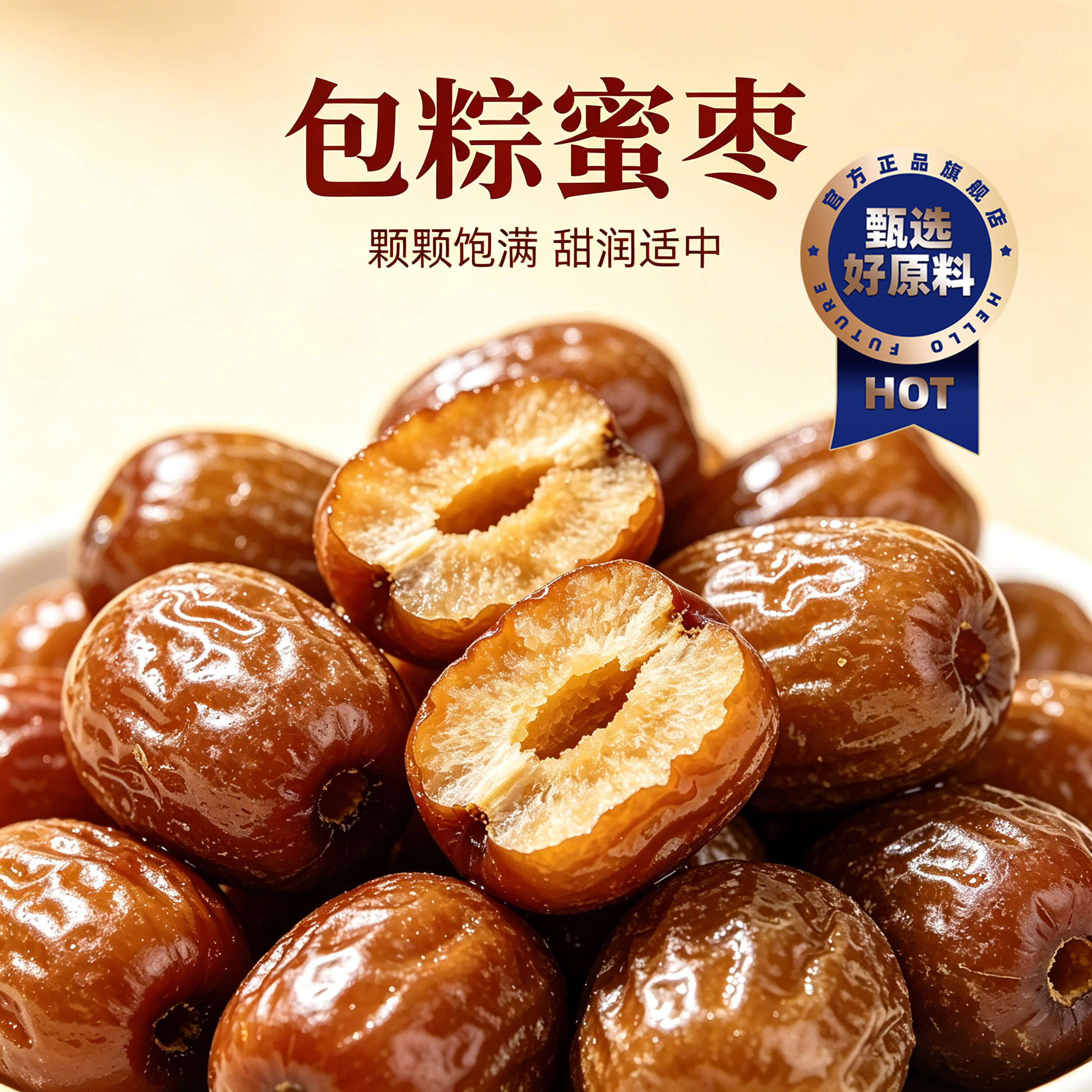 蜜枣无核包粽子专用特级老式阿胶金丝密枣煲汤用官方旗舰店新疆