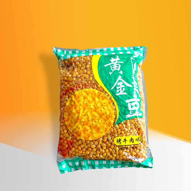 孟柳油炸豌豆黄金豆香酥脆豆坚果五斤装香辣牛肉味下酒菜休闲 零