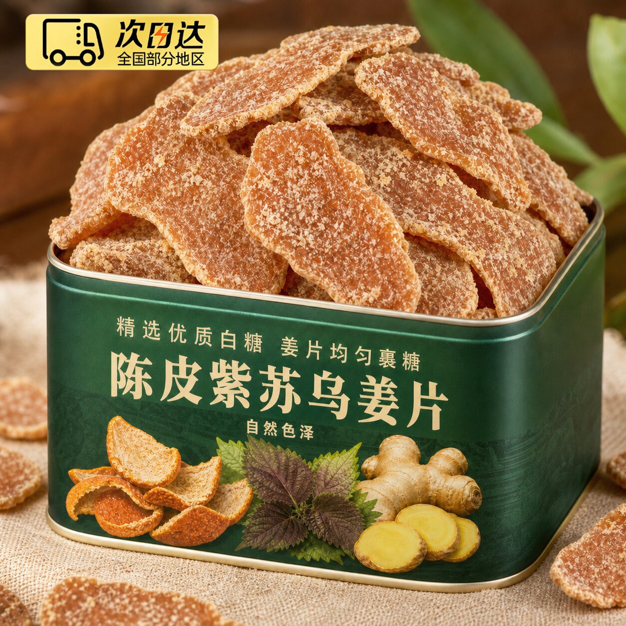 正宗纯手工陈皮紫苏乌姜片即食