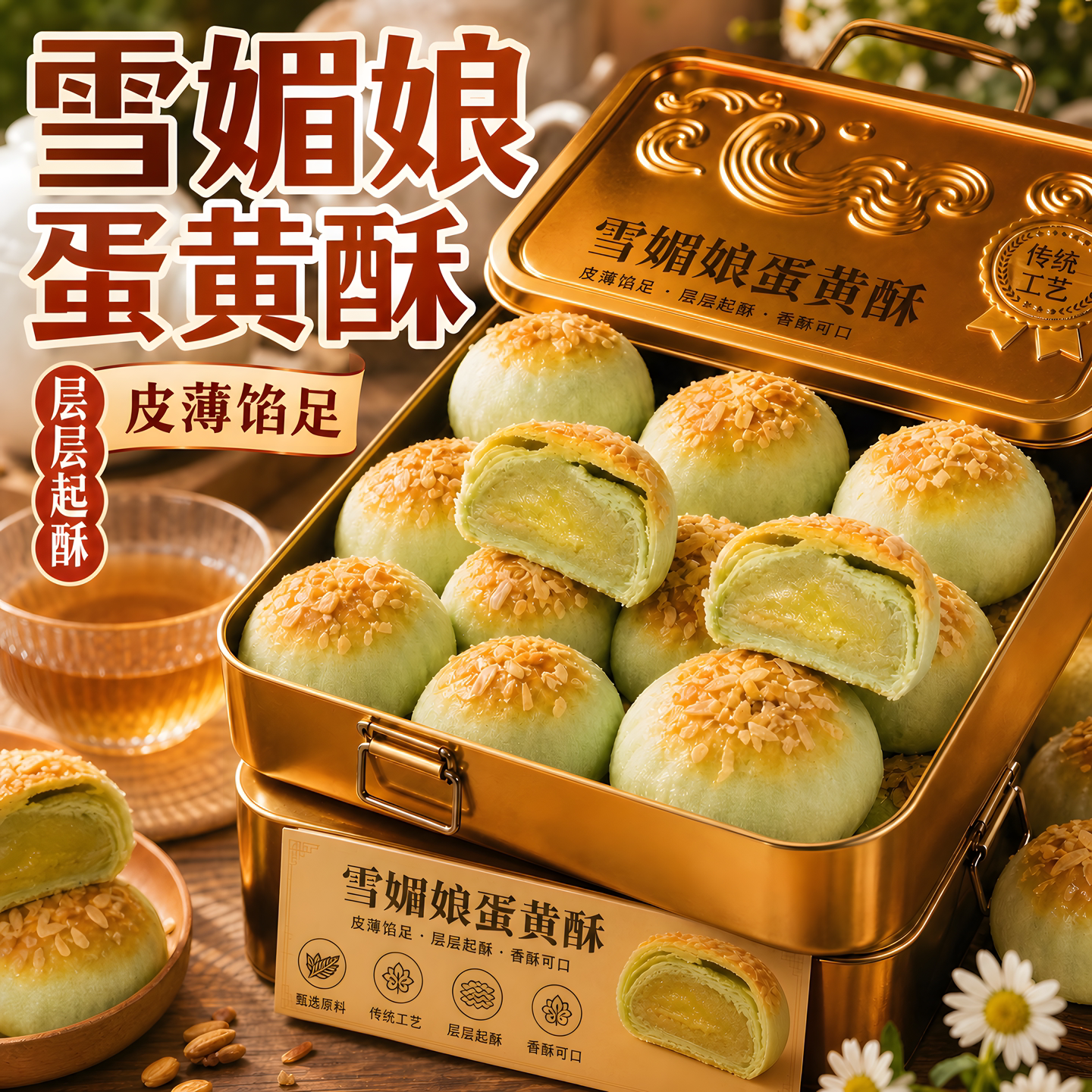 蛋黄酥流心面包整箱年货礼盒