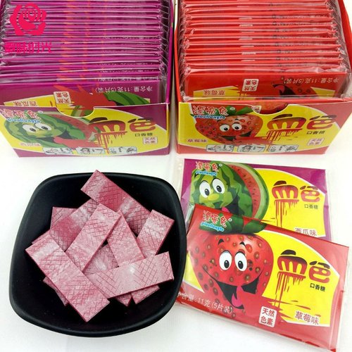 漂亮兔吐血口香糖草莓西瓜