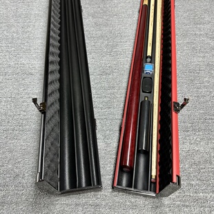 三槽铝合金台球杆盒通杆球杆盒PU海绵内衬黑色一体杆盒可放冲打跳