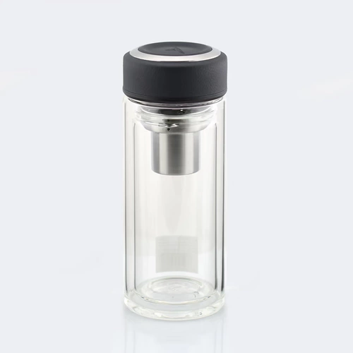 Счетчик Вьентиана подлинная бесплатная доставка V20 Случайное стеклянное стеклянное стекло Двойное слоя прозрачная стаканчика стакана с чашкой фильтра