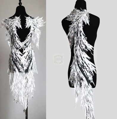 大翅膀金色白色刺绣翅膀