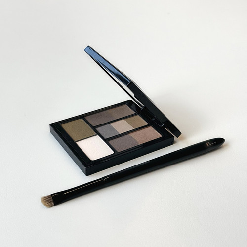 9色纤维眉粉盘送动物毛刷