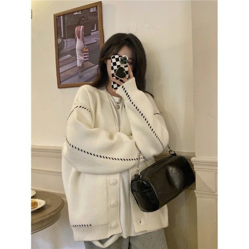 毛衣针织开衫外套秋冬设计感小众