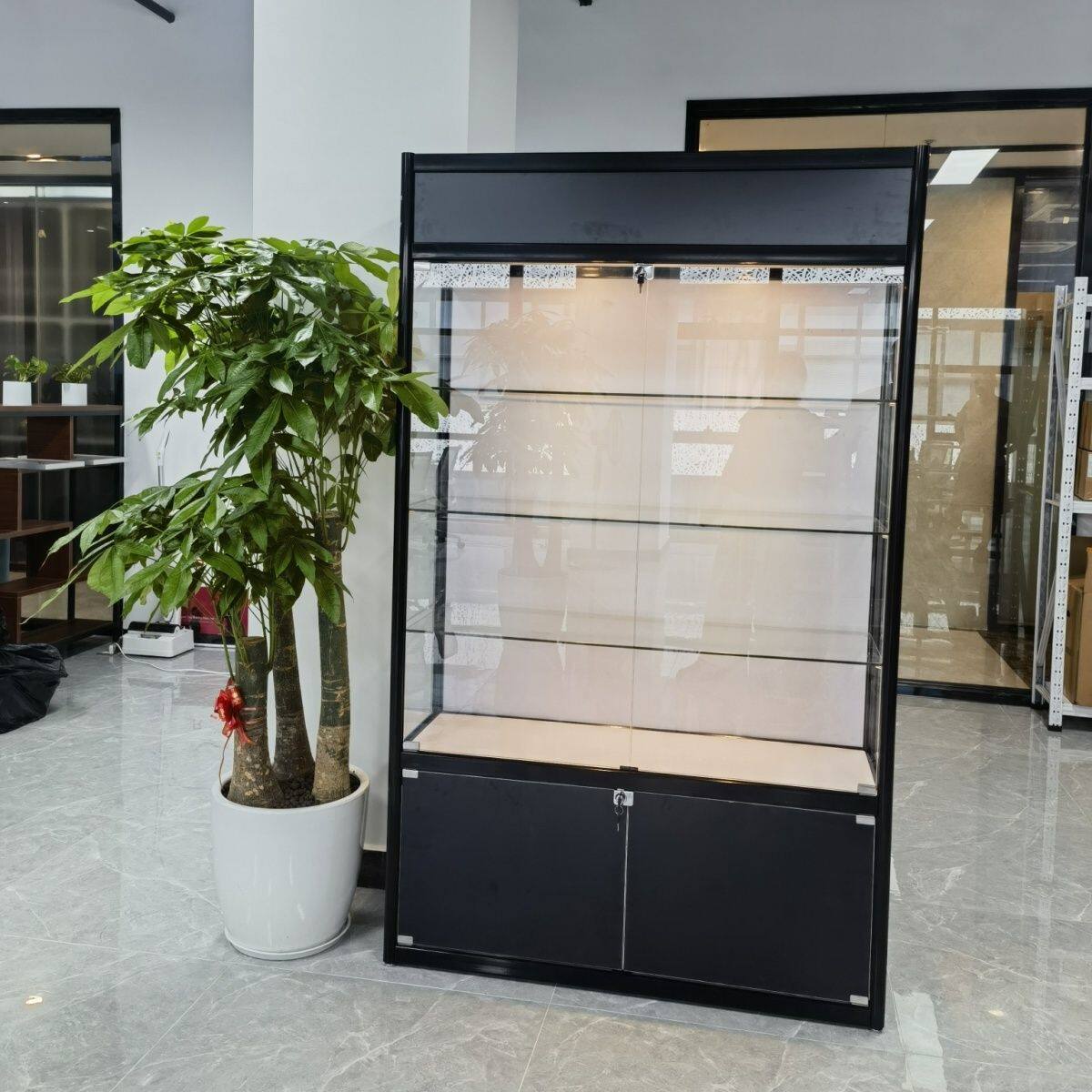 珠宝展示柜奖杯玻璃柜子礼品饰品柜化妆品样品模型陈列柜多层展柜