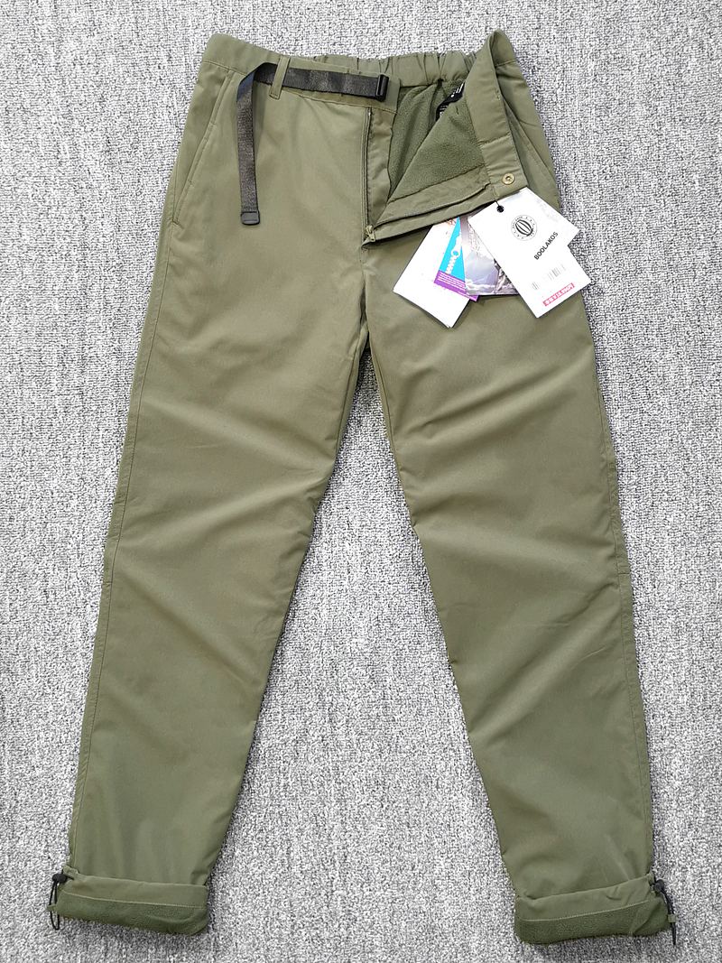 巨保暖 防水HEAT吸湿发热摇粒绒 冬季男士户外加厚腰带冲锋休闲裤