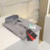 衬衫 柜11600 男士 老钱风轻奢衬衣长袖 砂洗铜氨丝面料 温莎一字领