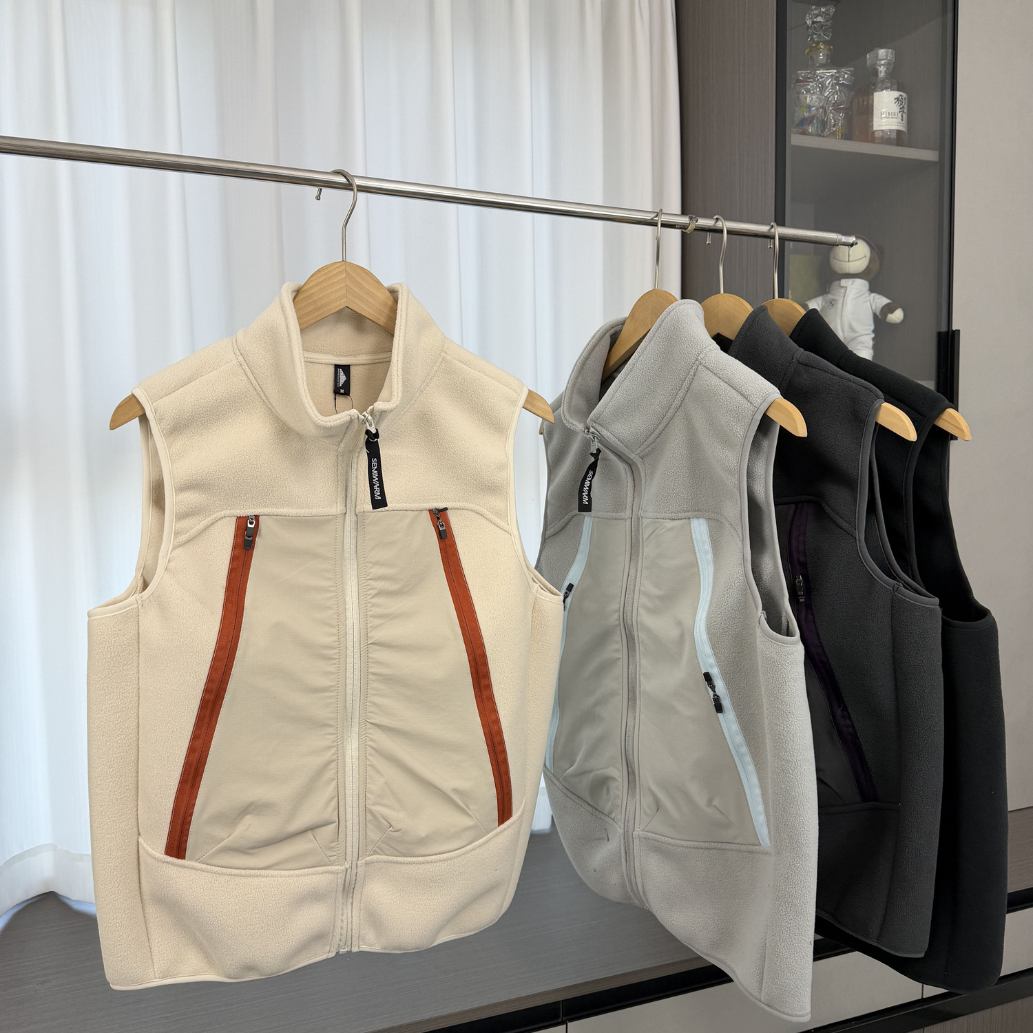 宽松运动休闲马甲坎肩外套