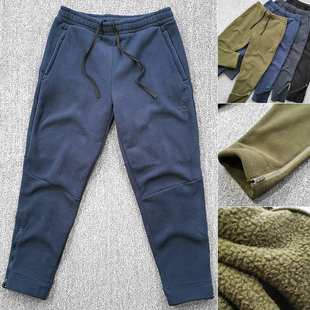池袋柜售 380g摇粒绒卫裤 男士冬季休闲松紧腰弹力修身小脚保暖裤