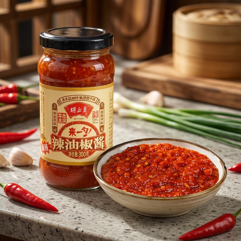 正品安庆胡玉美辣椒酱爆辣辣油椒酱拌面酱辣酱调味酱胡玉美辣椒酱