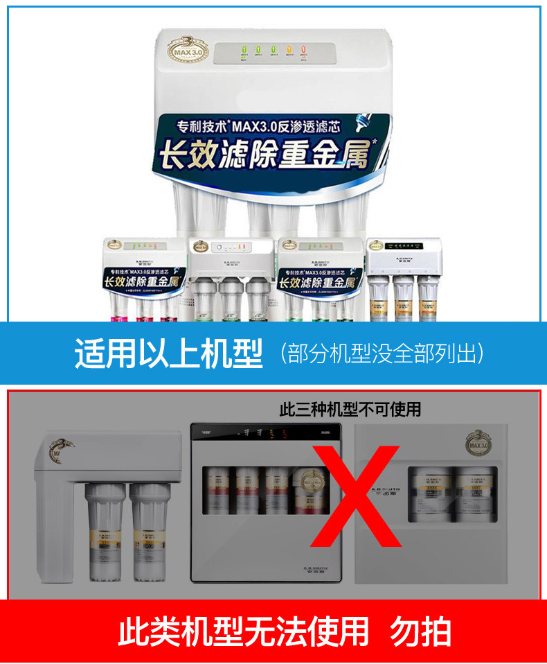 DR600净水器滤芯AR400TR75AR50-D1 FBC12345级max3.0SR通用家用