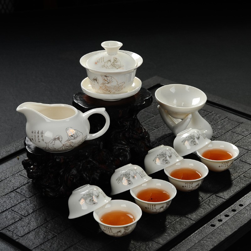 陶瓷青花冰裂功夫茶具厂家直销