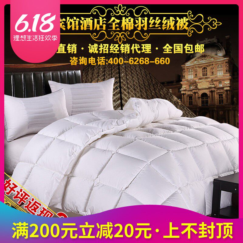 宾馆保暖加厚春秋羽丝绒棉被
