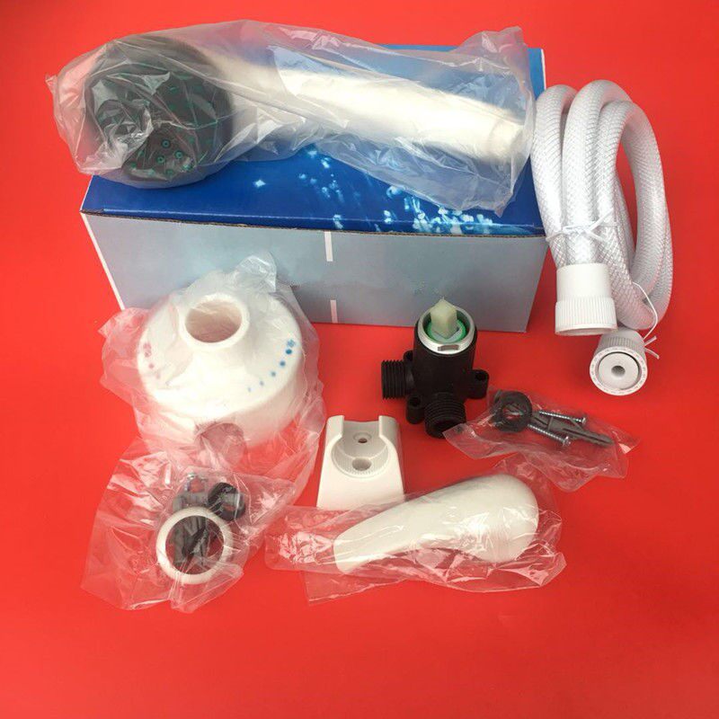 适用海尔电热水器贴墙式花洒软管喷头混水阀套装明装U型 套装