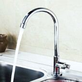 全铜单冷水龙头开关厨房洗菜盆自来水槽面盆混水阀旋转冷热水龙头