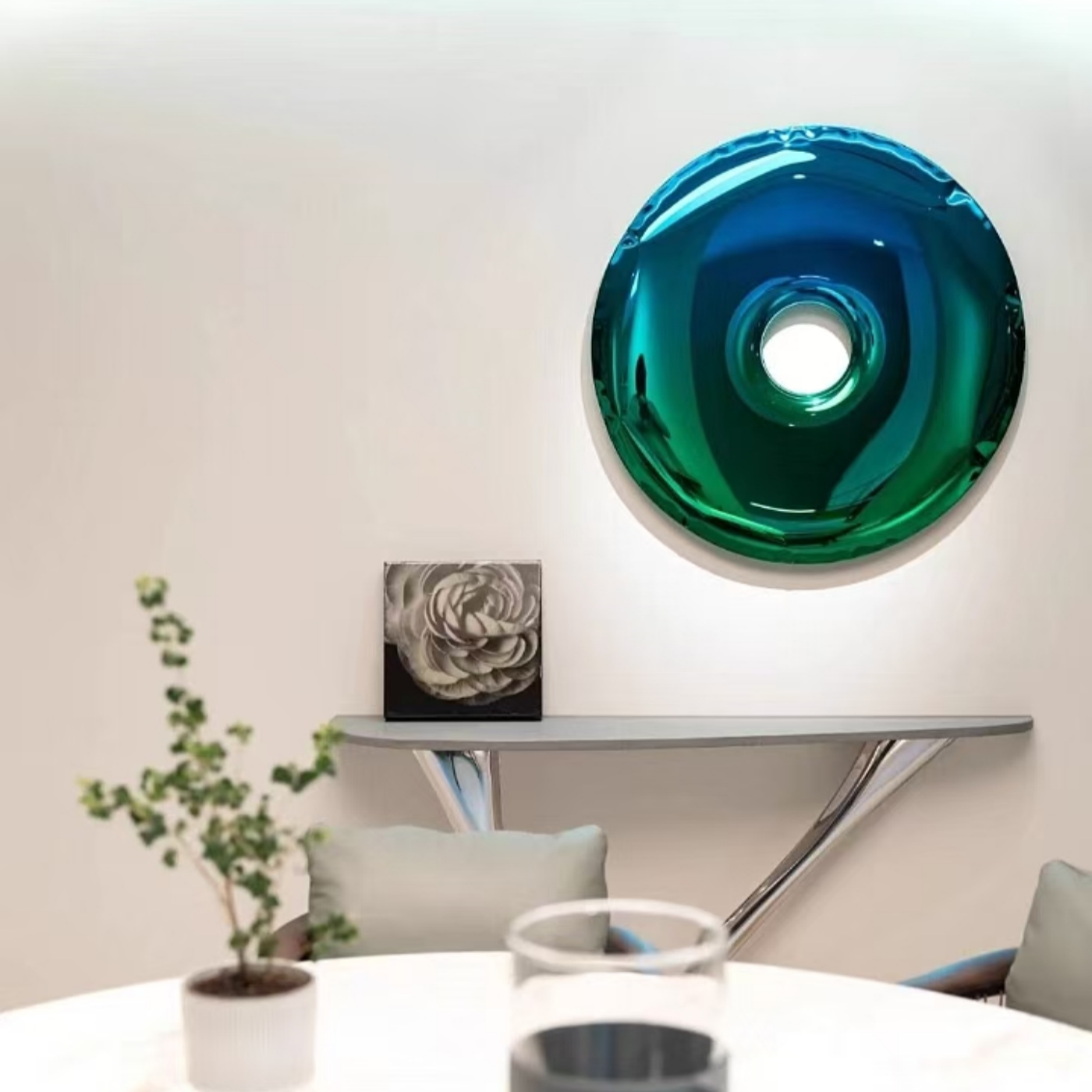 现代轻奢不锈钢甜甜圈壁饰